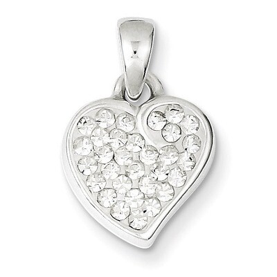 Stellux Crystal Heart Pendant Sterling Silver QP1394, MPN: QP1394, 883957958996