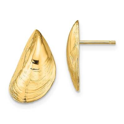 Mussel Shell Post Earrings Hp (2 of 2) 14k Gold TE854, MPN: TE854, 637218103850