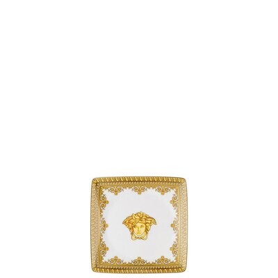 Versace I Love Baroque Bianco Canape Dish 4 3/4 Inch Square, MPN: 11940-403652-15253, 790955021846