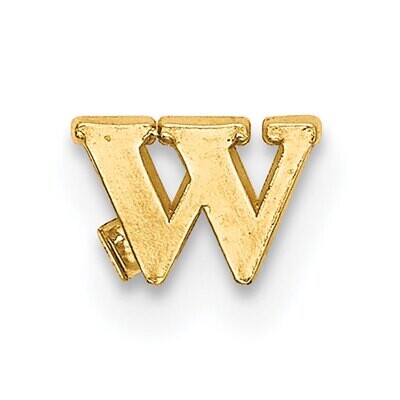 Casted Letter W 14k Yellow Gold YG2219W, MPN: YG2219W,