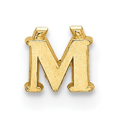 Casted Letter M 14k Yellow Gold YG2219M, MPN: YG2219M,