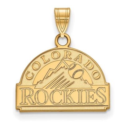 Colorado Rockies Small Pendant Gold-plated Silver GP001ROK, MPN: GP001ROK, 886774890586