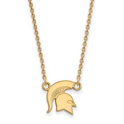 Michigan State University Small Pendant with Chain Necklace 10k Yellow Gold 1Y056MIS-18, MPN: 1Y056…