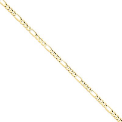 5.25mm Concave Open Figaro Chain 18 Inch 14k Gold LFG140-18, MPN: LFG140-18, 886774417028