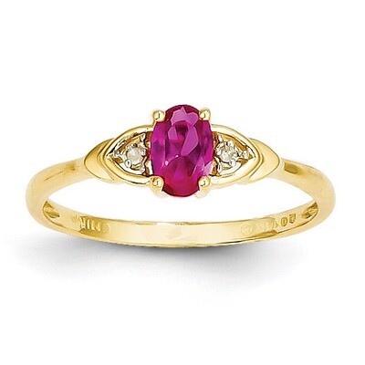 Diamond &amp; Genuine Ruby Ring 14k Gold XBS270, MPN: XBS270, 883957857695