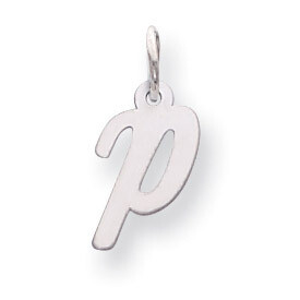 Small Script Initial P Charm 14k white Gold YC659P, MPN: YC659P, 191101634956