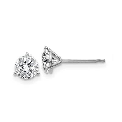 1ct. 5.0mm Round G H I True Light Moissanite Earrings 14k White Gold WG322-6MT, MPN: WG322-6MT, 191…