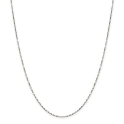 24 Inch 1.10mm Box Chain Sterling Silver Rhodium-plated QBX022R-24, MPN: QBX022R-24, 886774125787