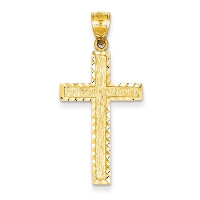 Cross Pendant 14k Gold Diamond-cut C4098, MPN: C4098, 886774617879