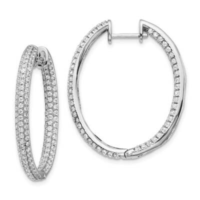 In-Out Hinged Hoop Earrings 14k White Gold Diamond EM5437-220-WA, MPN: EM5437-220-WA, 883957484815