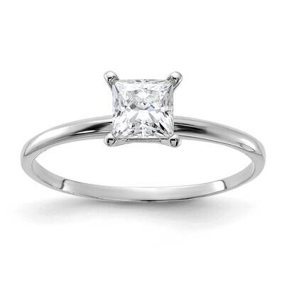 5/8ct. G H I True Light Princess Moissanite Solitaire Ring 14k White Gold WGSH13P-9MT, MPN: WGSH13P…