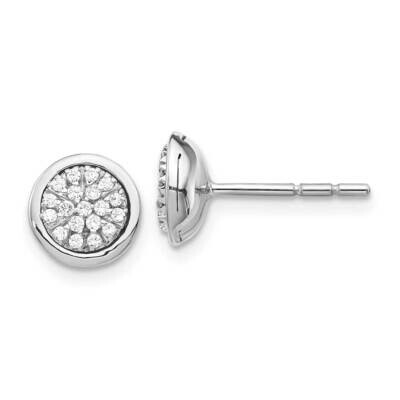 Cluster Post Earrings 14k White Gold Diamond EM5477-020-WA, MPN: EM5477-020-WA, 883957464237