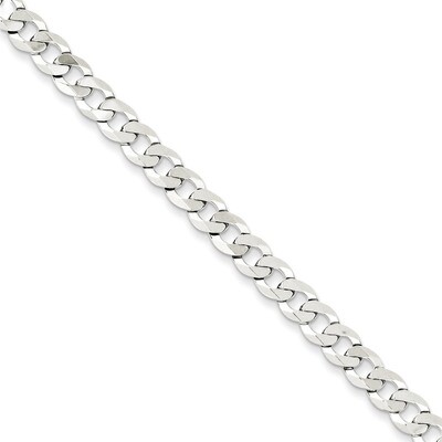 18 Inch 5.75mm Close Link Flat Curb Chain Sterling Silver QLB150-18, MPN: QLB150-18, 886774415130