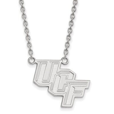 University of Central Florida Large Pendant with Necklace Sterling Silver SS012UCF-18, MPN: SS012UC…