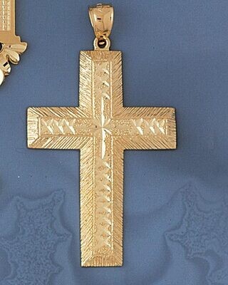 Dazzlers Jewelry Cross Pendant Necklace Charm Bracelet in Yellow, White or Rose Gold 7970, MPN: DZ-…