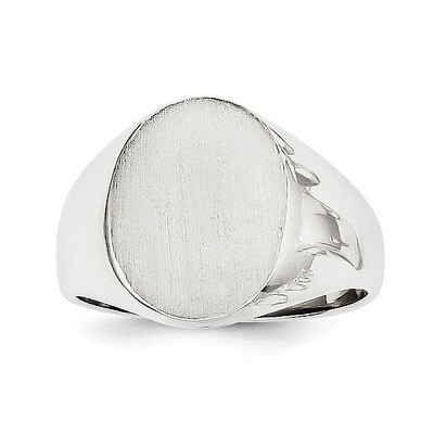 Signet Ring 14k White Gold RS539, MPN: RS539, 883957443102
