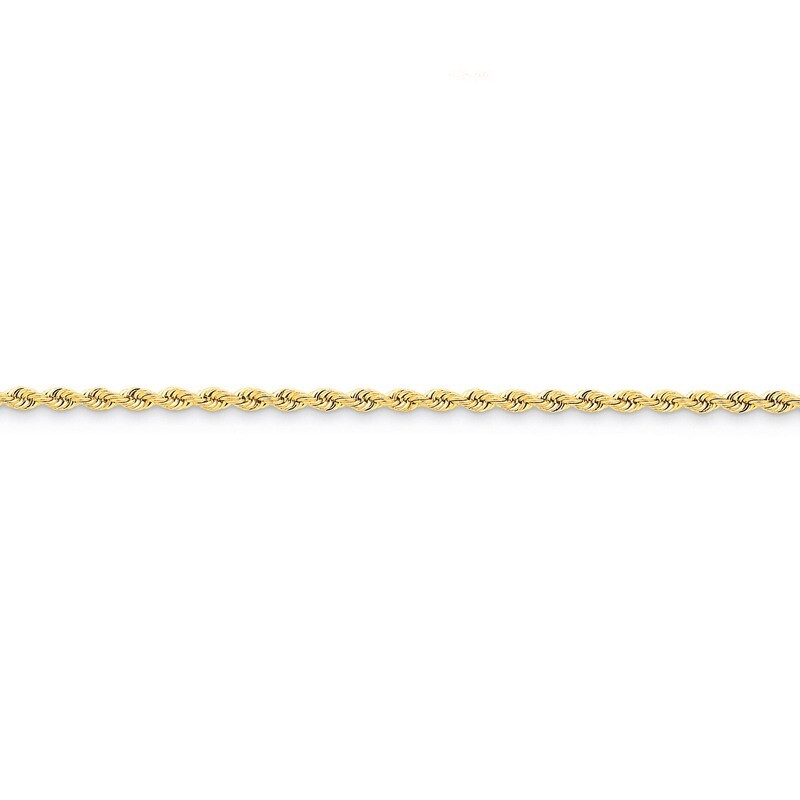 2.5mm Handmade Regular Rope Chain 7 Inch 14k Gold 018S-7, MPN: 018S-7, 886774083766