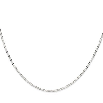 24 Inch 2.25mm Fancy Pendant Chain Sterling Silver QPE16-24, MPN: QPE16-24, 883957285306