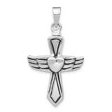 Antiqued Cross with Heart Ash HolderPenda Sterling Silver Rhodium-plated QP5327, MPN: QP5327, 88395…