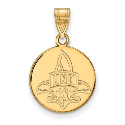 University of New Orleans Medium Disc Pendant 10k Yellow Gold 1Y017UNO, MPN: 1Y017UNO, 886774810980