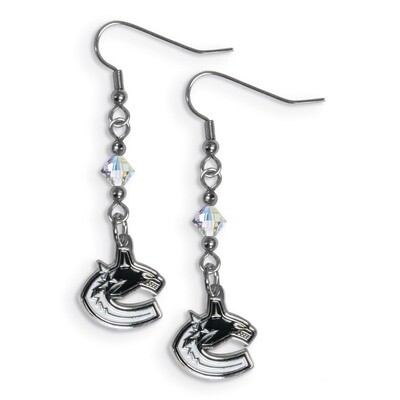 NHL Vancouver Canucks Crystal Dangle Earrings GC5987