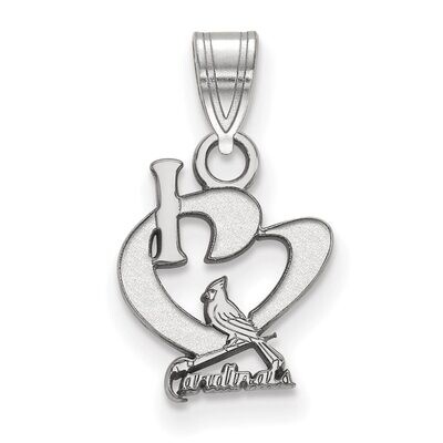 St. Louis Cardinals Small I love Logo Sterling Silver SS017CRD, MPN: SS017CRD, 886774628035