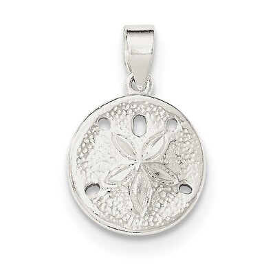 Sand Dollar Pendant Sterling Silver Polished QC8706, MPN: QC8706, 191101359354