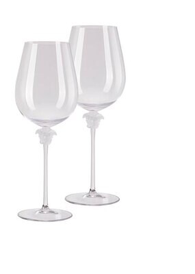 Versace Medusa Lumiere - Clear Red Wine Bordeaux Set of Two 12 Inch 33 oz, MPN: 20665-110835-48927,…
