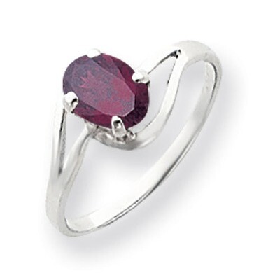 Rhodolite Garnet Ring 14k white Gold 7x5mm Oval Y4643RG, MPN: Y4643RG, 883957566627