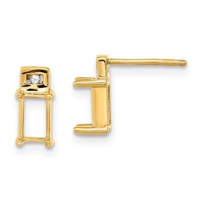 10k Gold Diamond Semi-Mount Earrings EXS1430/SEMI-0YAA