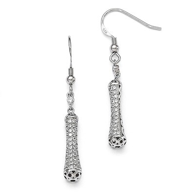 Dangle Earrings Sterling Silver &amp; Cubic Zirconia QMP159, MPN: QMP159, 883957035659