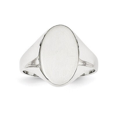Signet Ring 14k White Gold RS556, MPN: RS556, 883957523002