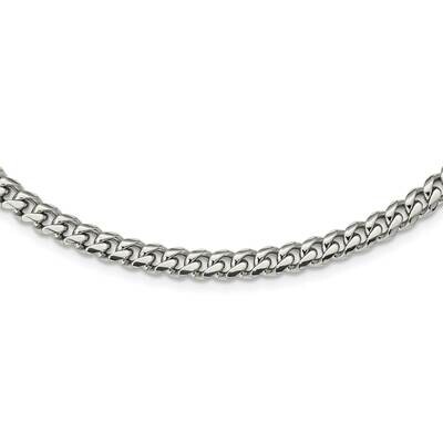 6mm 24 Inch Curb Chain Stainless Steel Polished SRN2910-24, MPN: SRN2910-24, 191101871450