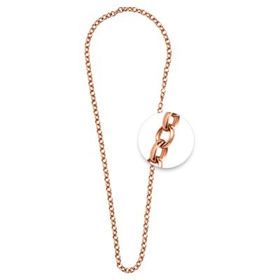 Nikki Lissoni Belcher Oval Chain 10X9mm For Charms Not Compatible with Pendants Rose Gold-Plated 68…