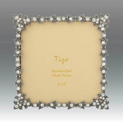 Tizo 3 x 3 Inch Spring Time Jeweled Enamel Picture Frame RS116033, MPN: RS116033,