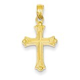 Budded Cross Charm 14k Gold C3827, MPN: C3827, 637218016938