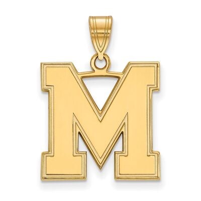 University of Memphis Large Pendant Gold-plated Silver GP036UMP, MPN: GP036UMP, 886774938479