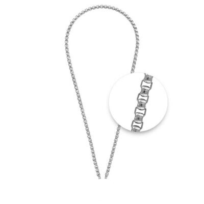Nikki Lissoni Square Rolo Chain For Tags Silver-plated 45cm N1013S45, MPN: N1013S45, 8719075304549-1