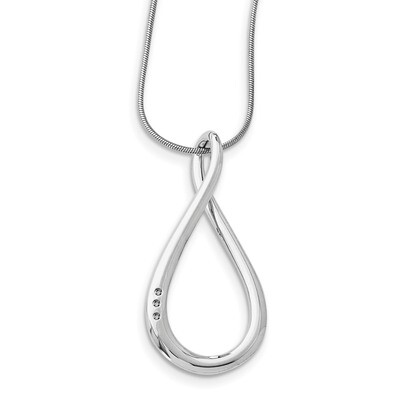.015Ct. Diamond Necklace Sterling Silver QW269-18, MPN: QW269-18, 883957504995