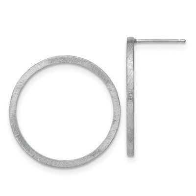 Leslie&#39;s Round Earrings Sterling Silver Rhodium HB-QLE1174, MPN: QLE1174, 191101607899