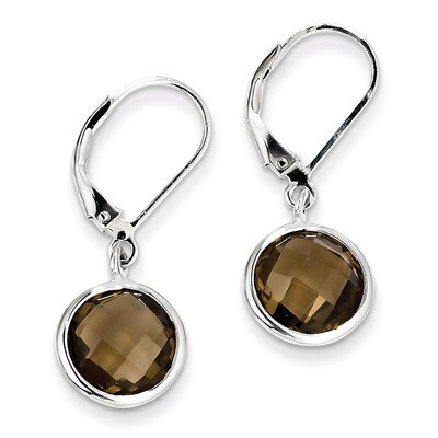 Smokey Quartz Earrings Sterling Silver QE9818SQ, MPN: QE9818SQ, 883957489933