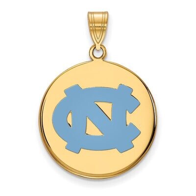 University of North Carolina Large Enamel Disc Pendant Gold-plated Silver GP037UNC, MPN: GP037UNC, …