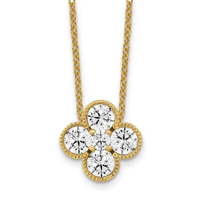 Diamond Vs/Si D E F Bloom Pendant Necklace 14k Yellow Gold True Origin Lab Grown PM6346-100-YLD, MP…
