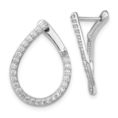 Si1/Si2, G H I, Fancy Twist Hoop Earrings 14k White Gold Lab Grown Diamond EM7964-081-WLG, MPN: EM7…