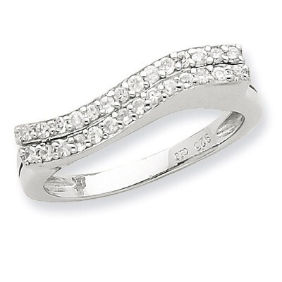 Diamond Ring Sterling Silver Polished QR2730, MPN: QR2730, 883957036274