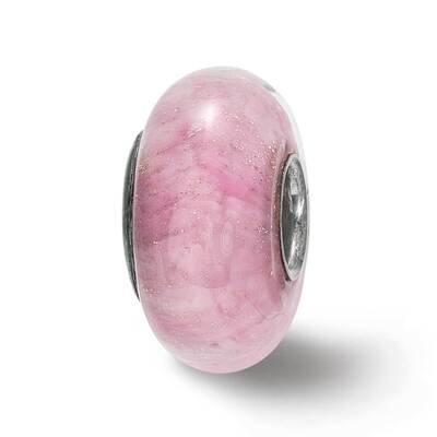 Clear &amp; Pink Sparkle Glass Bead Sterling Silver QRS4011, MPN: QRS4011, 19727661081