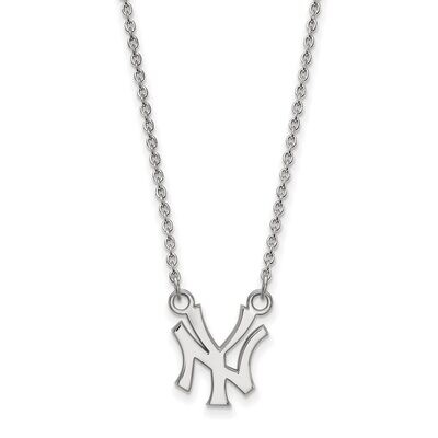 New York Yankees Small Pendant with Chain Necklace 14k White Gold 4W051YAN-18, MPN: 4W051YAN-18, 88…