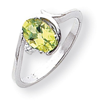 Polished .01ct. Diamond &amp; 7x5 Oval Gemstone Ring Mounting 14k White Gold Y2202, MPN: Y2202,
