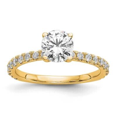 Si1/Si2, G H I, Semi-Mount Engagement Ring 14k Gold Lab Grown Diamond RM2606E-100-7YLG, MPN: RM2606…