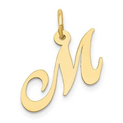 Fancy Script Initial M Charm 10k Gold Small 10YC650M, MPN: 10YC650M,